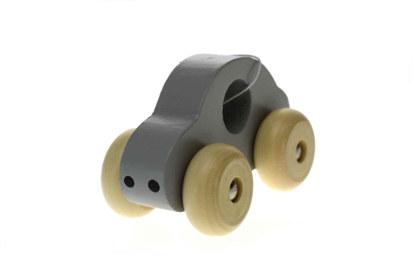 Simple Wooden Toy Car - Grey