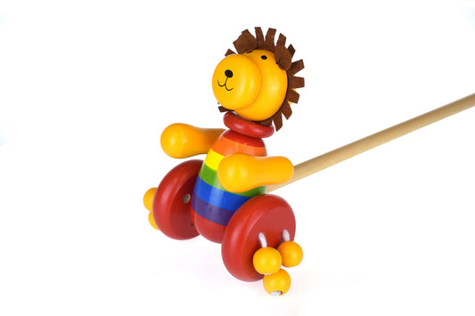 Push Along Wooden Lion