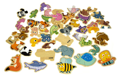 Animal Matching 2 Piece Puzzle 66Pcs