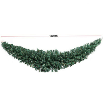 Jingle Jollys Christmas Garland 1.8M Xmas Tree Decoration Green